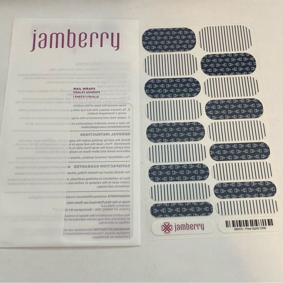 Jamberry Free Spirit Full Sheet Nail Wraps 88W3 - Picture 5 of 11